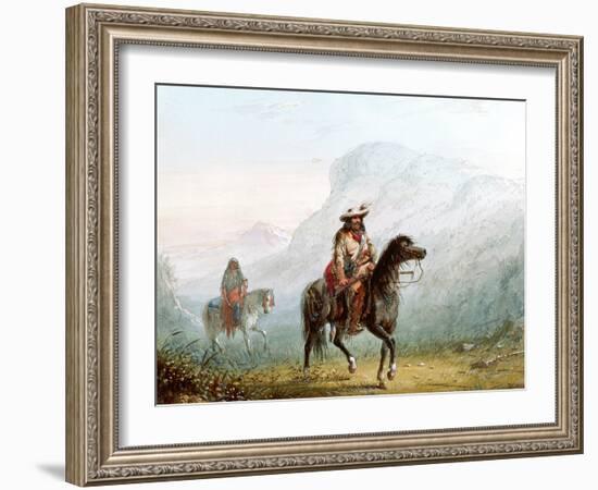 Bourgeois Walker and His Squaw, 1837-Alfred Jacob Miller-Framed Giclee Print