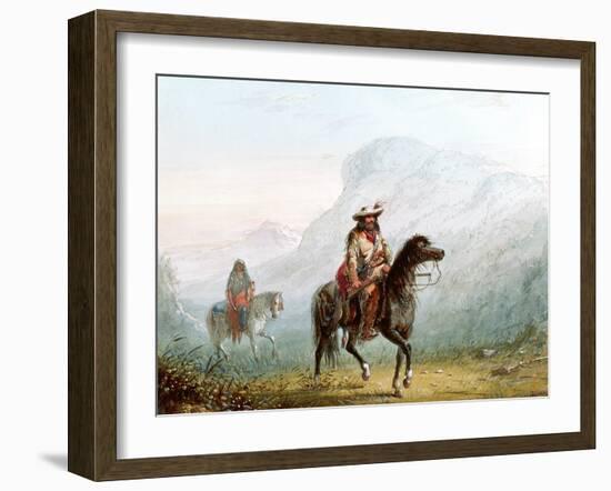 Bourgeois Walker and His Squaw, 1837-Alfred Jacob Miller-Framed Giclee Print