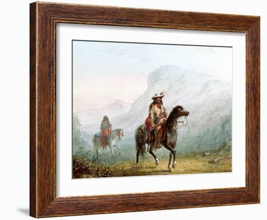 Bourgeois Walker and His Squaw, 1837-Alfred Jacob Miller-Framed Giclee Print