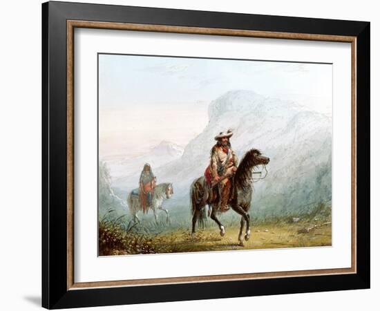 Bourgeois Walker and His Squaw, 1837-Alfred Jacob Miller-Framed Giclee Print