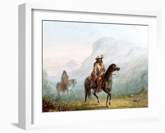 Bourgeois Walker and His Squaw, 1837-Alfred Jacob Miller-Framed Giclee Print