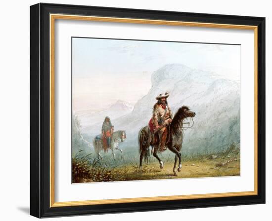 Bourgeois Walker and His Squaw, 1837-Alfred Jacob Miller-Framed Giclee Print