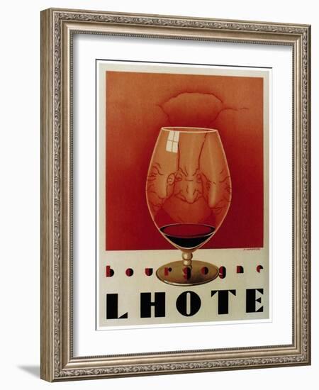 Bourgogne Lhote French Wine C.1930-Vintage Lavoie-Framed Giclee Print