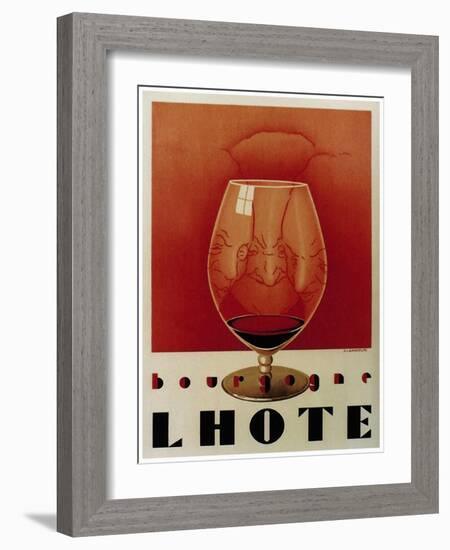 Bourgogne Lhote French Wine C.1930-Vintage Lavoie-Framed Giclee Print