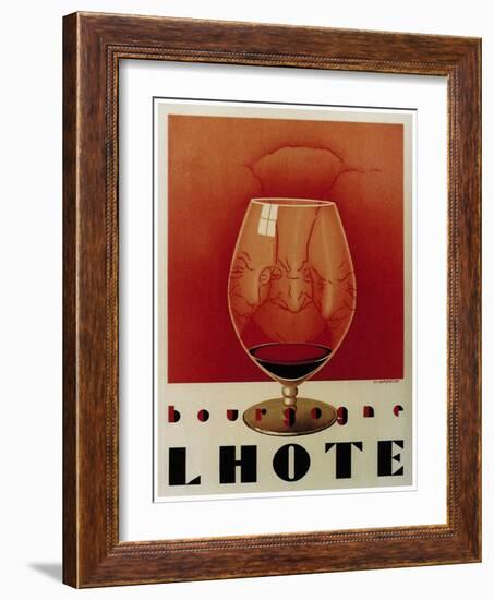 Bourgogne Lhote French Wine C.1930-Vintage Lavoie-Framed Giclee Print