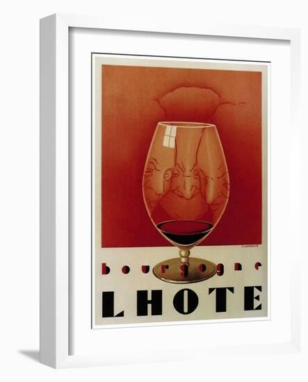 Bourgogne Lhote French Wine C.1930-Vintage Lavoie-Framed Giclee Print