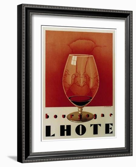 Bourgogne Lhote French Wine C.1930-Vintage Lavoie-Framed Giclee Print