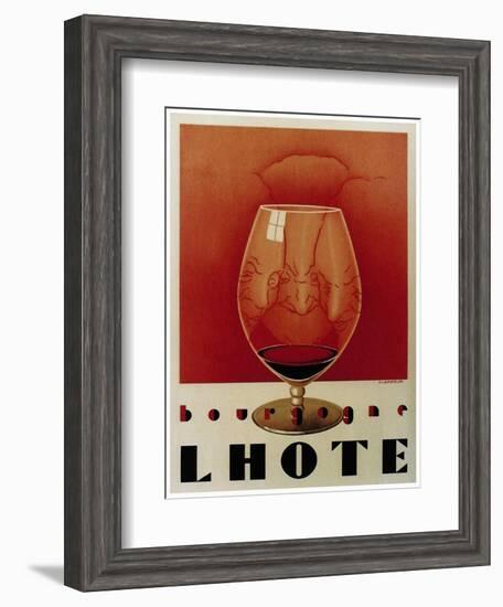 Bourgogne Lhote French Wine C.1930-Vintage Lavoie-Framed Giclee Print