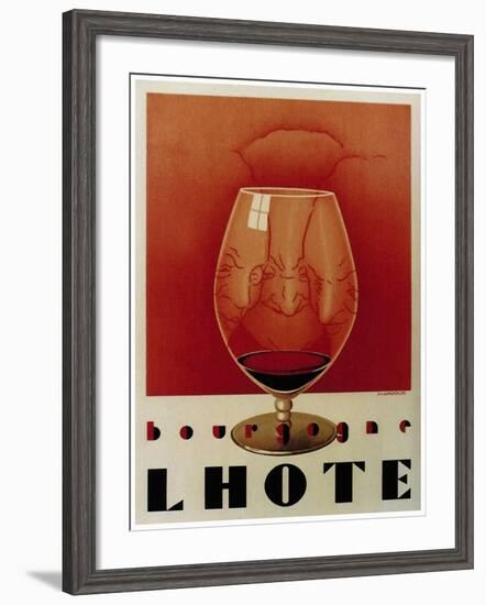 Bourgogne Lhote French Wine C.1930-Vintage Lavoie-Framed Giclee Print