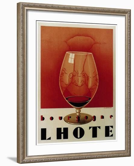 Bourgogne Lhote French Wine C.1930-Vintage Lavoie-Framed Giclee Print