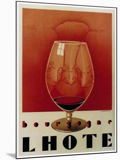 Bourgogne Lhote French Wine C.1930-Vintage Lavoie-Mounted Giclee Print
