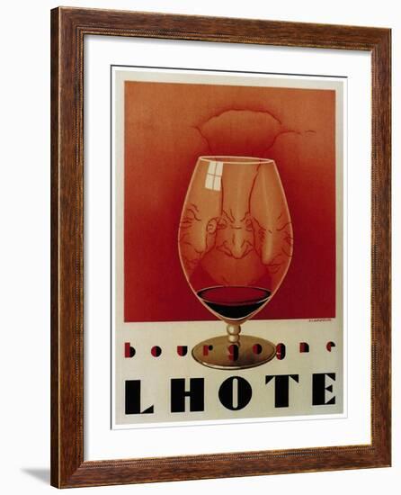 Bourgogne Lhote French Wine C.1930-Vintage Lavoie-Framed Giclee Print