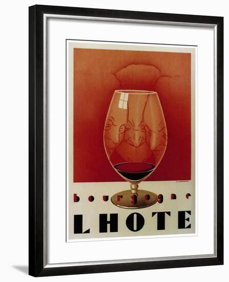 Bourgogne Lhote French Wine C.1930-Vintage Lavoie-Framed Giclee Print