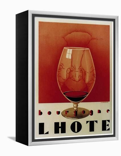 Bourgogne Lhote French Wine C.1930-Vintage Lavoie-Framed Premier Image Canvas