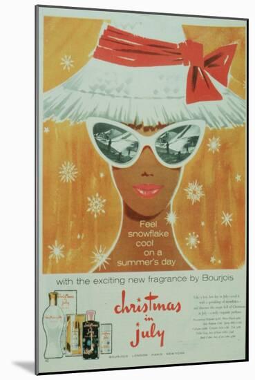 Bourjois, Sunglasses Hats Womens, UK, 1950-null-Mounted Giclee Print