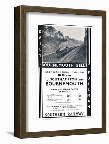 'Bournemouth Belle - Southern Railway', 1936-Unknown-Framed Photographic Print