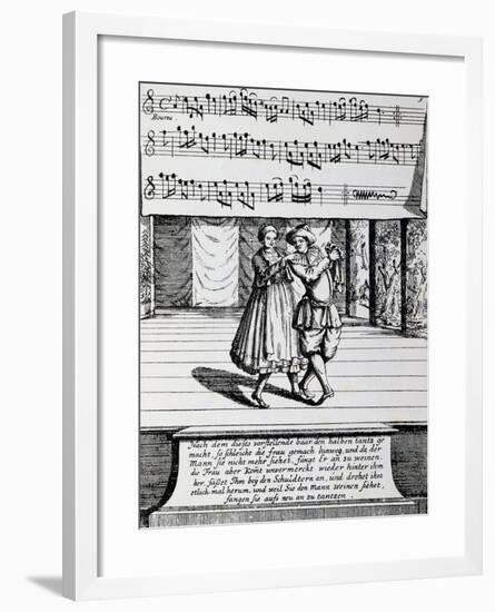 Bourree, Old French Dance from Nuova E Curiosa Scuola Di Balli Teatrali-null-Framed Giclee Print