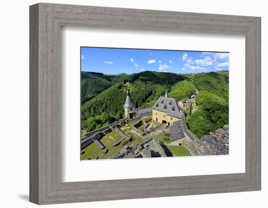 Bourscheid Castle in the Valley of Sauer River, Canton of Diekirch, Grand Duchy of Luxembourg, Euro-Hans-Peter Merten-Framed Photographic Print