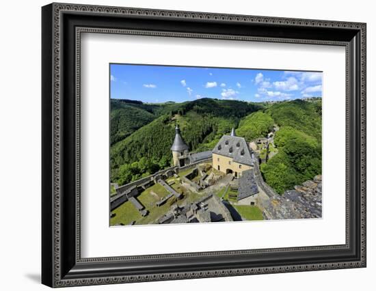 Bourscheid Castle in the Valley of Sauer River, Canton of Diekirch, Grand Duchy of Luxembourg, Euro-Hans-Peter Merten-Framed Photographic Print