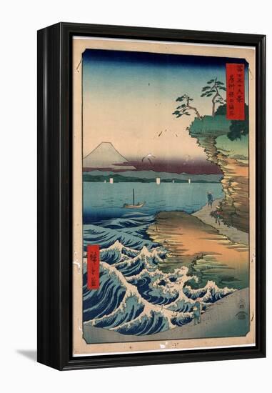Boushu Hota No Kaigan-Utagawa Hiroshige-Framed Premier Image Canvas