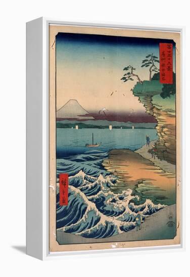 Boushu Hota No Kaigan-Utagawa Hiroshige-Framed Premier Image Canvas