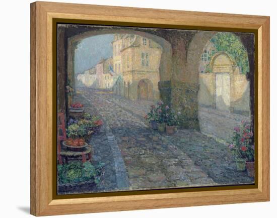 Boutique in the Old Porch; La Boutique De Vieux Porche, 1923 (Oil on Canvas)-Henri Eugene Augustin Le Sidaner-Framed Premier Image Canvas
