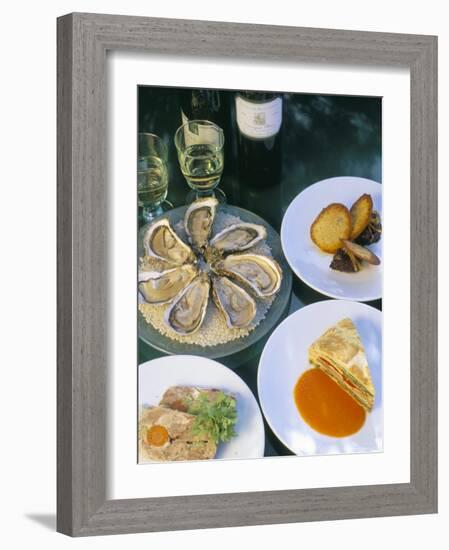 Bouzigues Oysters, Crespeou, Cochon Terrine, Chez Philippe-Bruno Barbier-Framed Photographic Print