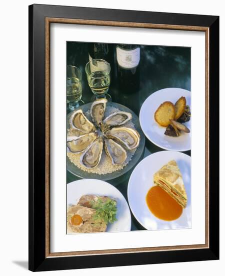 Bouzigues Oysters, Crespeou, Cochon Terrine, Chez Philippe-Bruno Barbier-Framed Photographic Print