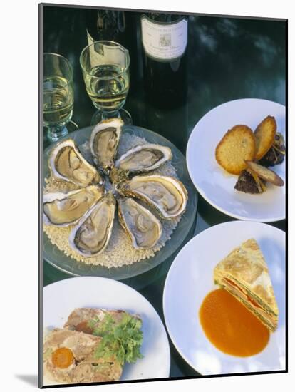 Bouzigues Oysters, Crespeou, Cochon Terrine, Chez Philippe-Bruno Barbier-Mounted Photographic Print
