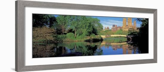 Bow Bridge and Central Park West View, NYC-Richard Berenholtz-Framed Art Print