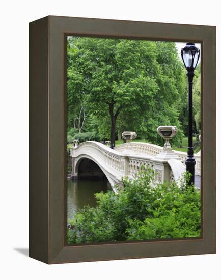 Bow Bridge, Central Park, Manhattan-Amanda Hall-Framed Premier Image Canvas