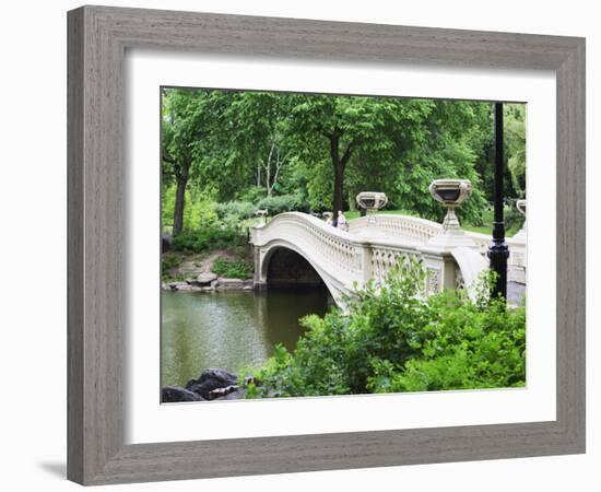 Bow Bridge, Central Park, Manhattan-Amanda Hall-Framed Photographic Print