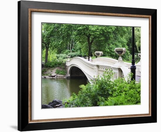 Bow Bridge, Central Park, Manhattan-Amanda Hall-Framed Photographic Print