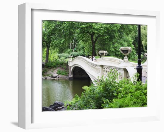 Bow Bridge, Central Park, Manhattan-Amanda Hall-Framed Photographic Print