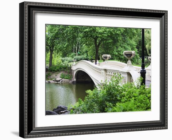 Bow Bridge, Central Park, Manhattan-Amanda Hall-Framed Photographic Print