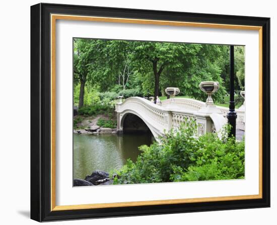 Bow Bridge, Central Park, Manhattan-Amanda Hall-Framed Photographic Print