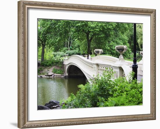 Bow Bridge, Central Park, Manhattan-Amanda Hall-Framed Photographic Print