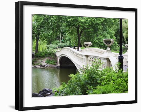 Bow Bridge, Central Park, Manhattan-Amanda Hall-Framed Photographic Print