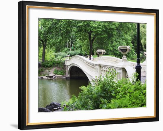 Bow Bridge, Central Park, Manhattan-Amanda Hall-Framed Photographic Print