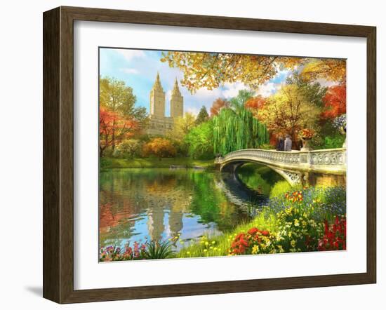 Bow Bridge-Dominic Davison-Framed Art Print