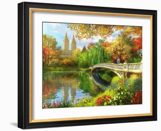 Bow Bridge-Dominic Davison-Framed Art Print