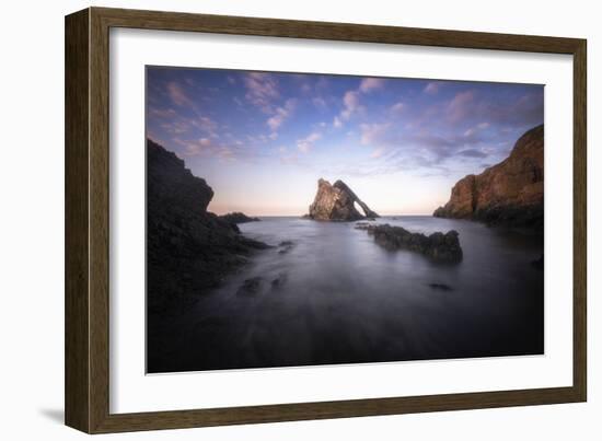 Bow Fiddle Rock In Scotland Sea-Philippe Manguin-Framed Photographic Print