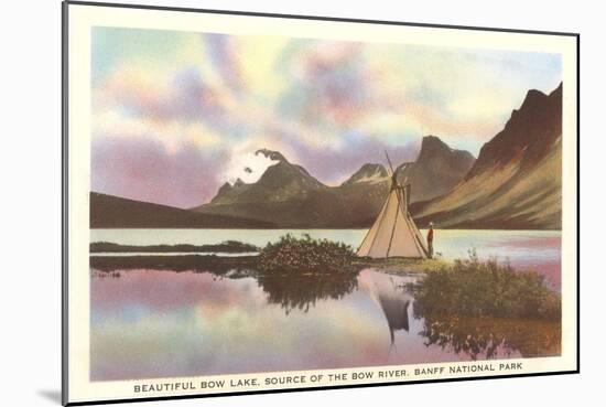 Bow Lake, Banff National Park-null-Mounted Art Print
