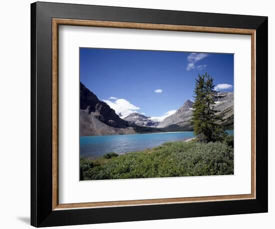 Bow Lake with Bow Glacier Behind, Icefields Parkway, Banff National Park, Alberta-Geoff Renner-Framed Photographic Print