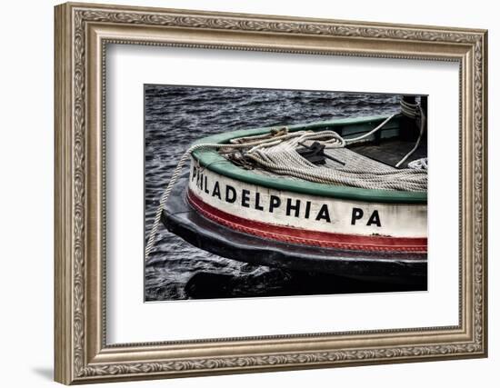 Bow Of A Tugboat, Philadelphia, PA-George Oze-Framed Photographic Print