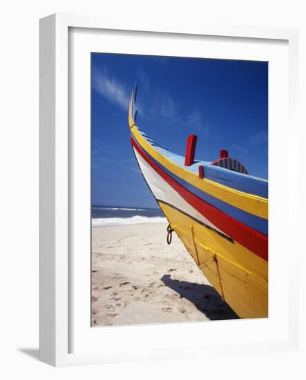 Bow of Fishing Boat, Silver Coast, Mira, Coimbra District, Portugal-Walter Bibikow-Framed Photographic Print