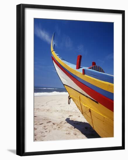 Bow of Fishing Boat, Silver Coast, Mira, Coimbra District, Portugal-Walter Bibikow-Framed Photographic Print