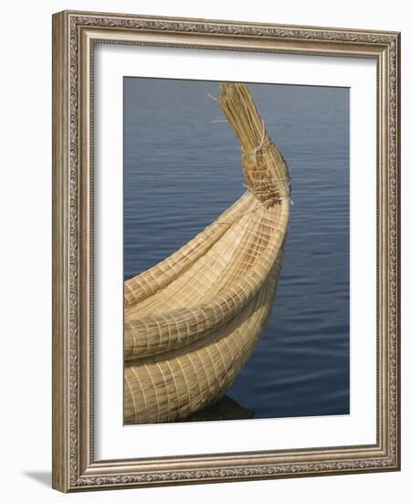 Bow of Reed Boat, Uros Islands, Floating Islands, Lake Titicaca, Peru-Merrill Images-Framed Photographic Print