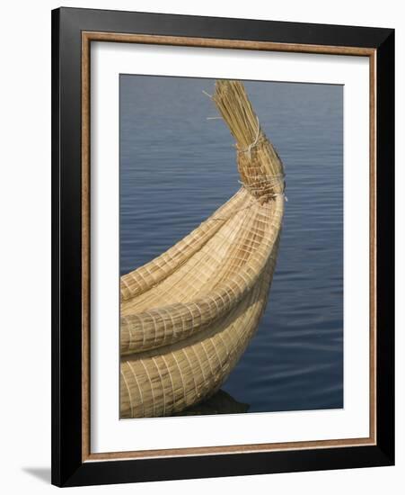 Bow of Reed Boat, Uros Islands, Floating Islands, Lake Titicaca, Peru-Merrill Images-Framed Photographic Print