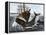 Bow of the Ship "Essex" Striking a Whale-null-Framed Premier Image Canvas